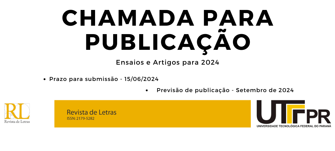 CHAMADA PARA PUBLICÇÃO - Revista de Letras da UTFPR