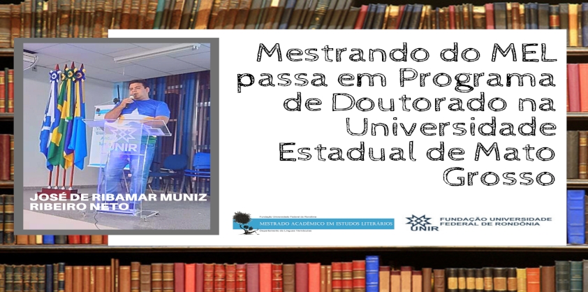Mestrando do MEL passa em Programa de Doutorado na Universidade Estadual de Mato Grosso